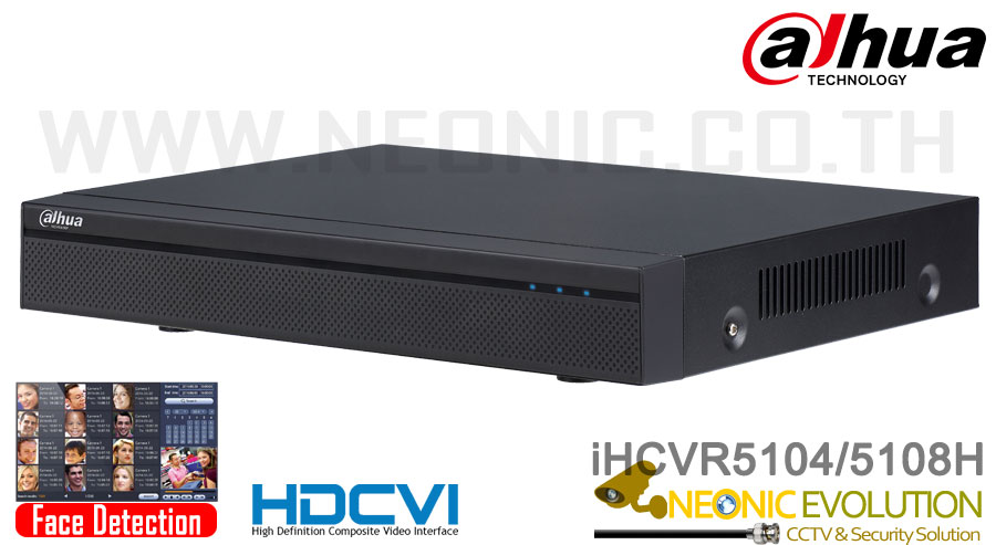 iHCVR5104/5108 รองรับระบบตรวจจับใบหน้า 1กล้อง รองรับกล้อง4/8ตัว ความละเอียด 720p (1Mpixel) Realtime